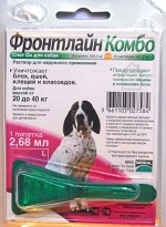 FRONTLINE КОМБО капли для собак L от 20 до 40 кг (1 пипетка)